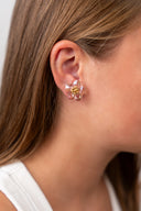 Lott Beige Oorbellen Flower Stud - Wax/Gold