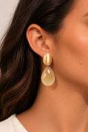 Lott Beige Oorbellen Framed Drop L 