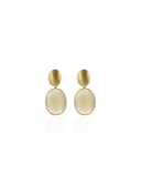 Lott Beige Oorbellen Framed Oval S - Wax