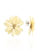 Lott Beige Oorbellen Sequin Flower Stud Premium L - Wax