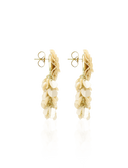 Lott Beige Oorbellen Sequin Hammered Waterfall S - Pearl Beige