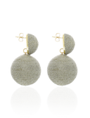 Lott Beige Oorbellen Silk Double Braided Globe L - Nude