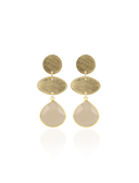 Lott Beige Oorbellen Triple Element w/ Drop - Amber Gold