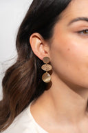 Lott Beige Oorbellen Triple Element w/ Drop - Amber Gold