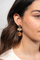 Lott Beige Oorbellen Triple Element w/ Drop - Honey Gold