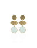 Lott Beige Oorbellen Triple Element w/ Drop - Light Aqua