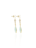 Lott Beige Oorbellen Triple Element w/ Drop - Light Aqua
