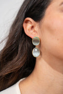 Lott Blauwe Oorbellen Double Drop M - Light Aqua