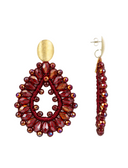 Lott Bordeaux Oorbellen Drop Crystal S - Red Wine