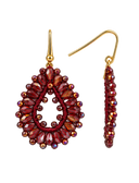 Lott Bordeaux Oorbellen Drop Crystal S - Red Wine