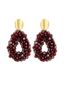 Lott Bordeaux Oorbellen Drop S Irregular Stones - Cherry Lacquer