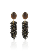 Lott Bruine Oorbellen Cluster of Thick Sequins - Brown