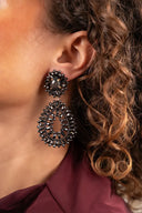 Lott Bruine Oorbellen Double Drop S/L - Metallic Brown