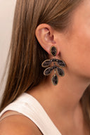 Lott Bruine Oorbellen Flower Leafs M - Brown