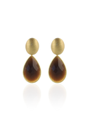 Lott Bruine Oorbellen Framed Drop L - Brown