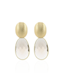 Lott Bruine Oorbellen Framed Oval - Nude
