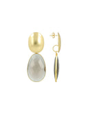 Lott Bruine Oorbellen Framed Oval - Nude