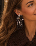 Lott Bruine Oorbellen Sequin Flower Fall Premium L - Brown