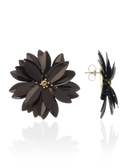 Lott Bruine Oorbellen Sequin Flower Stud Premium L - Brown