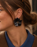 Lott Bruine Oorbellen Sequin Flower Stud Premium L - Brown