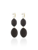 Lott Bruine Oorbellen Silk Double Braided Oval M - Brown