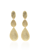 Lott Classic Gouden Oorbellen Stone Shape Drop Triple
