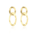 Lott Classic Lumin Gouden Oorbellen Double Oval Charm Satin