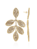 Lott Gouden Oorbellen Flower Leafs L - Honey Gold