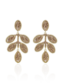 Lott Gouden Oorbellen Flower Leafs M - Champagne
