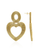 Lott Gouden Oorbellen Open Heart L Oval - Honey Gold