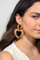 Lott Gouden Oorbellen Open Heart L Oval - Honey Gold