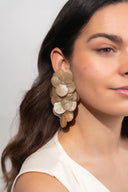 Lott Gouden Oorbellen Sequin Shell Rain - Honey Gold