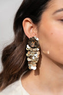 Lott Gouden Oorbellen Sequin Waterfall L - Gold