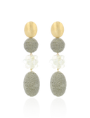 Lott Gouden Oorbellen Silk Beaded Triple L - Nude