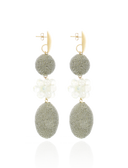 Lott Gouden Oorbellen Silk Beaded Triple L - Nude