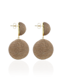 Lott Gouden Oorbellen Silk Double Braided Globe L - Champagne