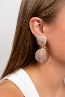 Lott Gouden Oorbellen Silk Double Braided Globe L - Champagne