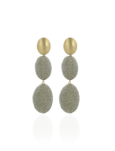 Lott Gouden Oorbellen Silk Double Braided Oval M - Wax