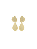 Lott Gouden Oorbellen Stone Shape Drop Double
