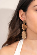 Lott Gouden Oorbellen Stone Shape Triple