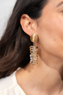 Lott Beige Oorbellen Cluster of Thick Sequins 