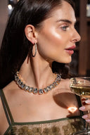 Lott Oorbellen Creole w/ Fine Stones L