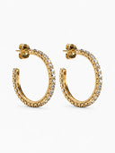 Lott Oorbellen Creole w/ Fine Stones M