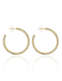 Lott Oorbellen Creole w/ White Opal Stones L
