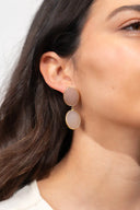 Lott Oorbellen Double Drop M - Warm Beige