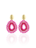 Lott Oorbellen Drop Crystal Small - Fuchsia