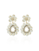 Lott Oorbellen Flower Double Drop S/M - Warm Beige