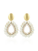 Lott Oorbellen Flower Drop Element XL - Warm Beige