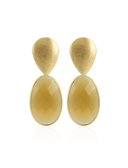 Lott Oorbellen Framed Oval - Honey Gold