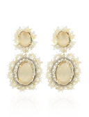 Lott Oorbellen Pendant Earring Double w/ Sequins L - Warm Beige